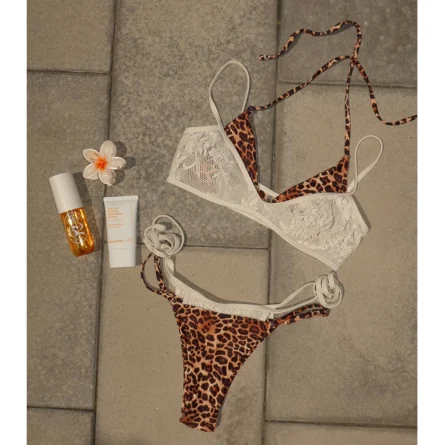 Ocean Safari Leopard Print Lace Bikini Set - Image 5