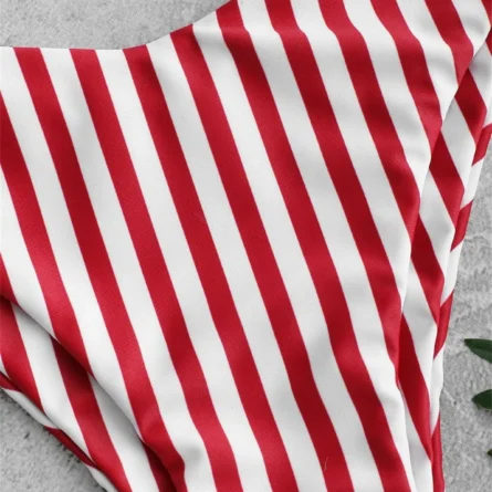 Nautical Dream Striped Knot Bikini Set - Image 4