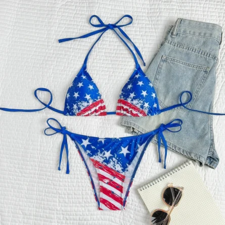 Summer Patriot American Flag Bikini Set - Image 5