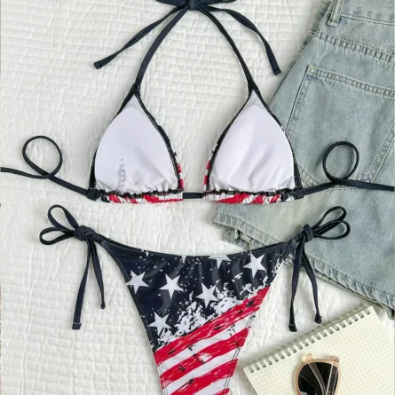 Summer Patriot American Flag Bikini Set - Image 10