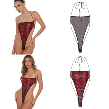 Fierce Heat PU Leather Thong Bodysuit - Image 2