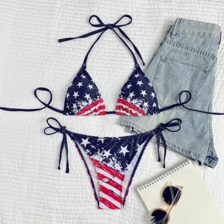 Summer Patriot American Flag Bikini Set - Image 7