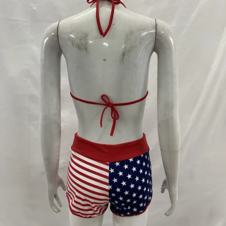 Patriot's Getaway USA Flag Bikini Set with Shorts Bottoms - Image 4