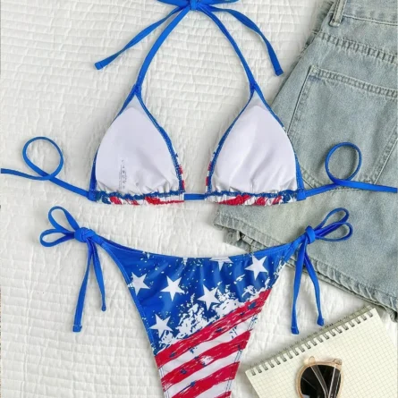 Summer Patriot American Flag Bikini Set - Image 13