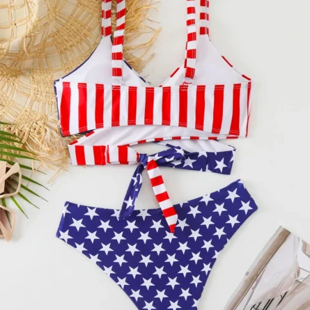 Festival Fervor Triangle American Flag Bikini - Image 5