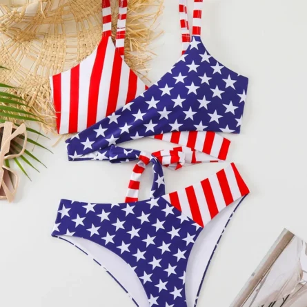 Festival Fervor Triangle American Flag Bikini - Image 4