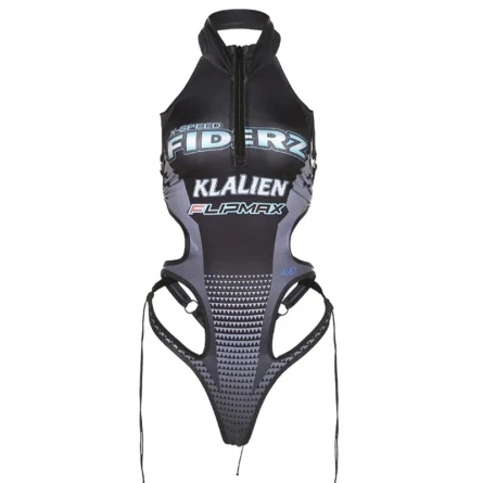 Fast Lane Zip Cut Out Thong Bodysuit - Image 6