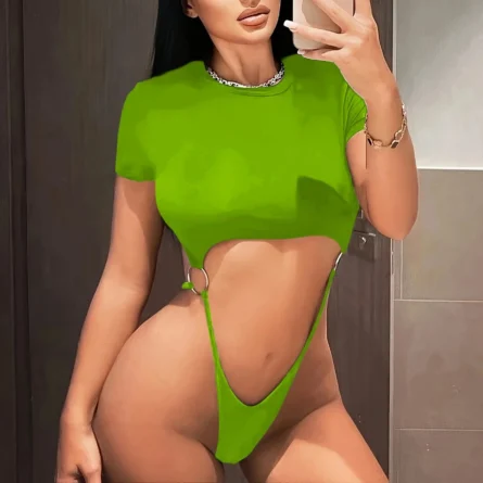 After Dark Bodysuit with Ring Detail - Image 5