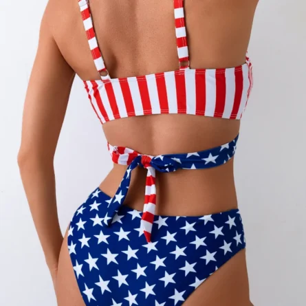 Festival Fervor Triangle American Flag Bikini - Image 2