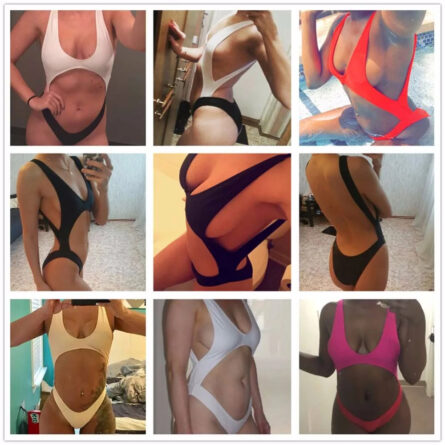 Daring Underboob Cutout High-Leg One-Piece Swimsuit - Image 19
