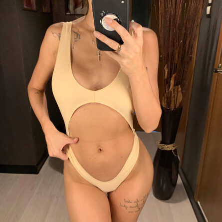 Daring Underboob Cutout High-Leg One-Piece Swimsuit - Image 8