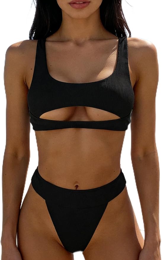 61VBQbhoPHL._AC_SY879_ Midnight Rebel High-Leg Underboob Cutout Bikini Set Black – Sunset And Swim